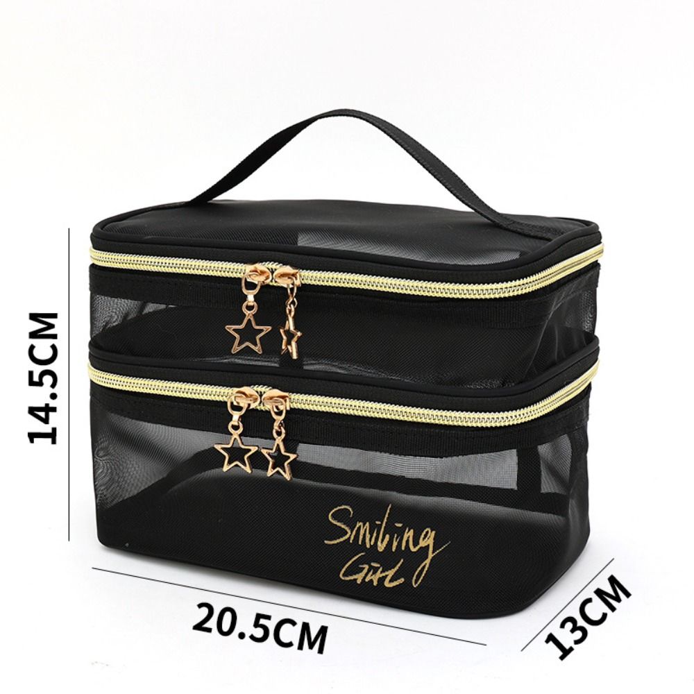 Nieuwe nylon make-uptas, dubbe - Cosmetic Bags recensie en prijs