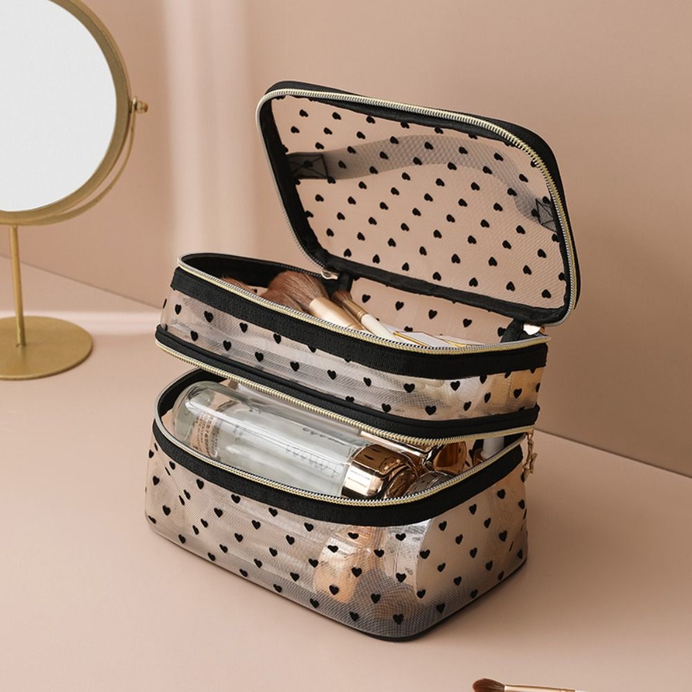 Nieuwe nylon make-uptas, dubbe - Cosmetic Bags recensie en prijs