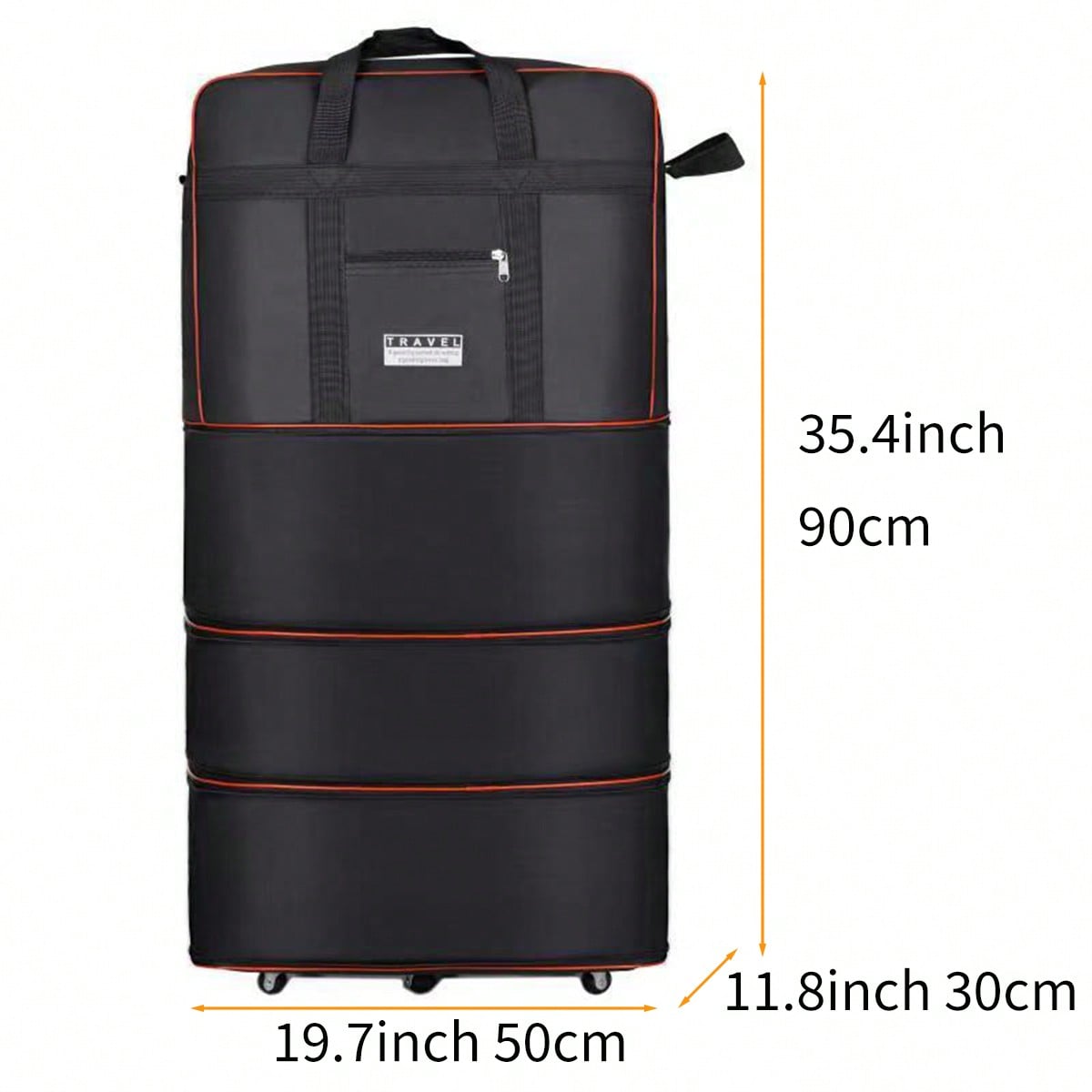 Zwarte, inklapbare reistas met - Foldable Rolling Luggage Bag recensie en prijs