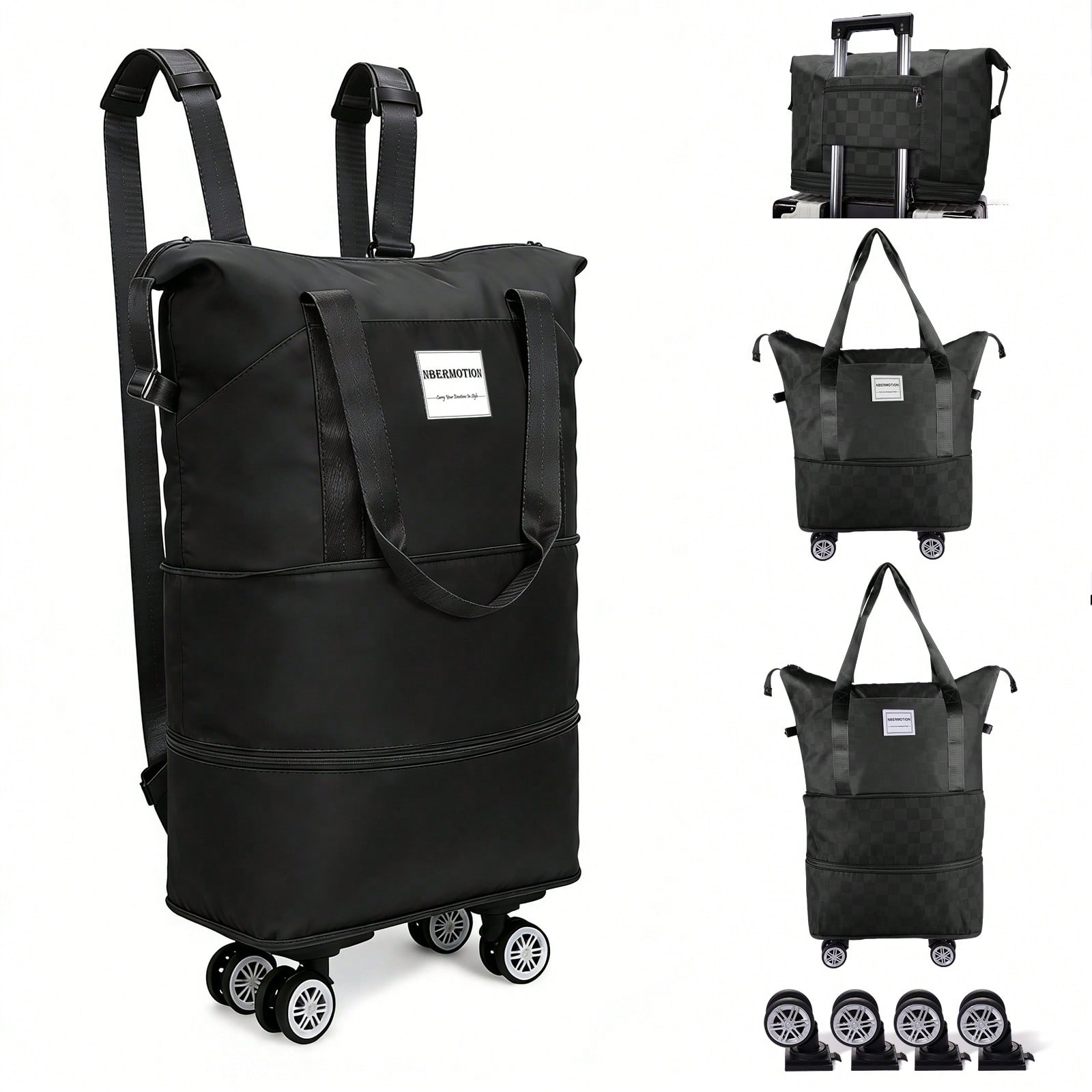 Uitbreidbare reistas met wiele - Foldable Rolling Luggage Bag recensie en prijs