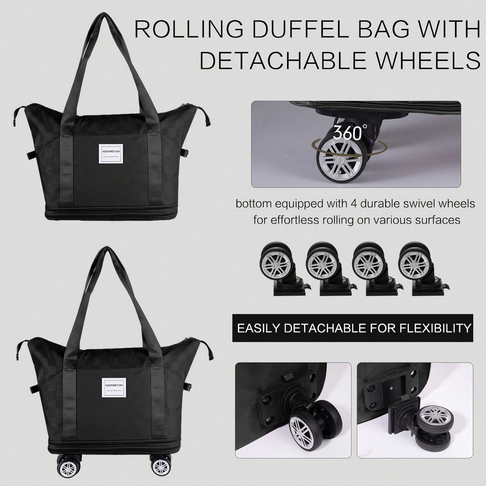 Uitbreidbare reistas met wiele - Foldable Rolling Luggage Bag recensie en prijs